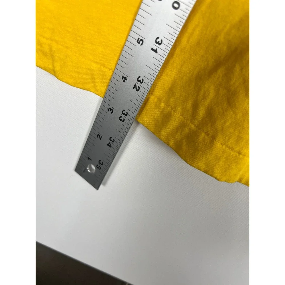 Polo Ralph Lauren Mens V-Neck T-Shirt Yellow Blue Pony Big & Tall XXL - Picture 9 of 9